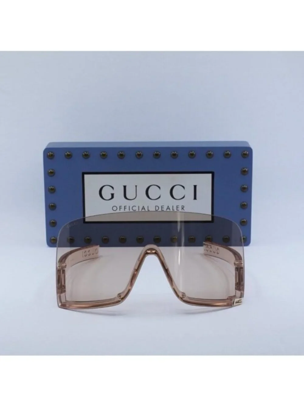 Gucci GG1631S 010 Shield Sunglasses - Nude\Pink